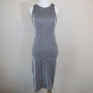 3/20 Striped Sleeveless Midi Dress